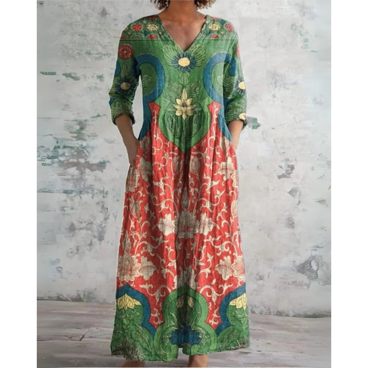 ELEANOR | MAXI KLEID VINTAGE BLUMEN