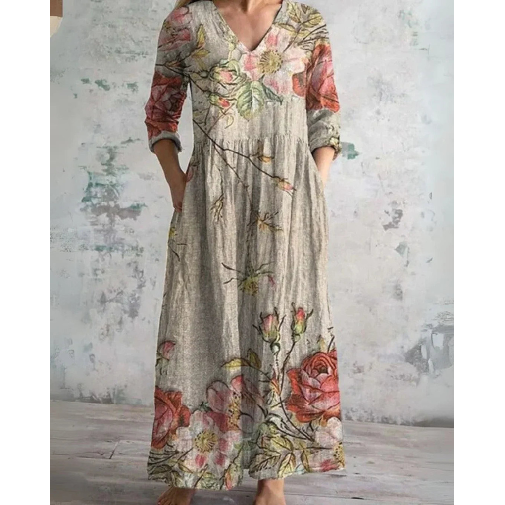 ELEANOR | MAXI KLEID VINTAGE BLUMEN