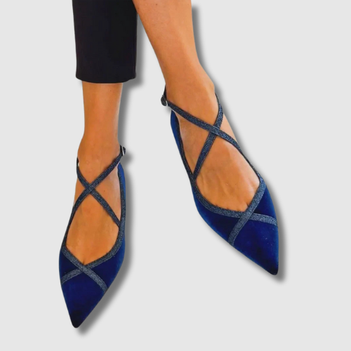 Noëlle™ | Schicke Marineblaue Slipper