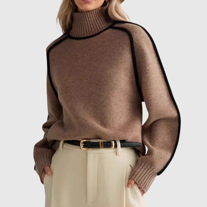 Donna | Eleganter Pullover mit hohem Kragen