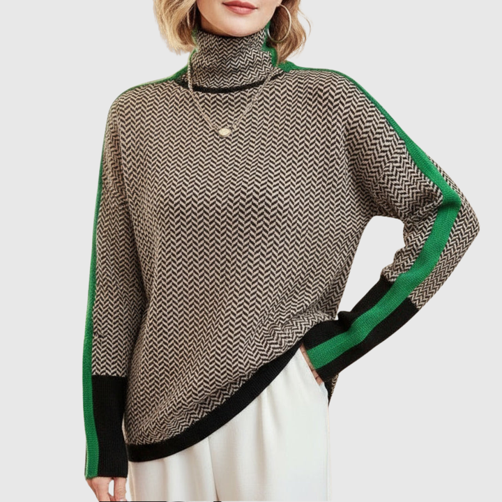 Eleanor | Hoher Herringbone Luxe Kragen