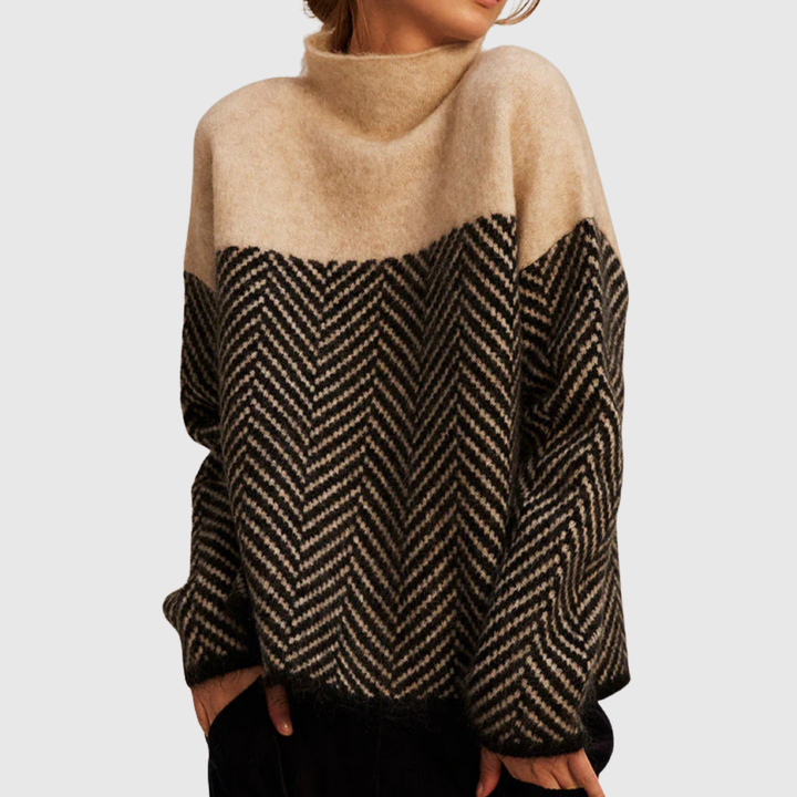 Norah | Baumwollpullover mit hohem Kragen