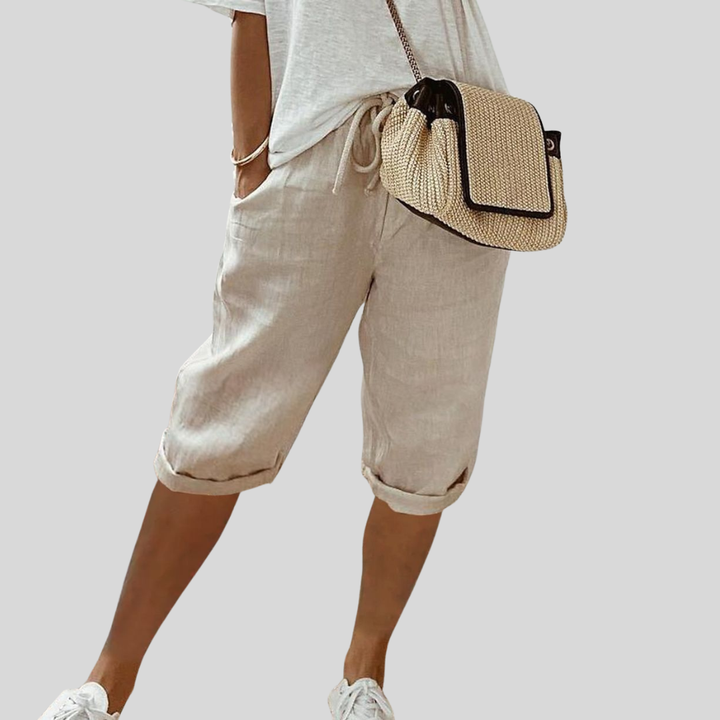 Kurze Fliessende Bequeme Elegante Hose
