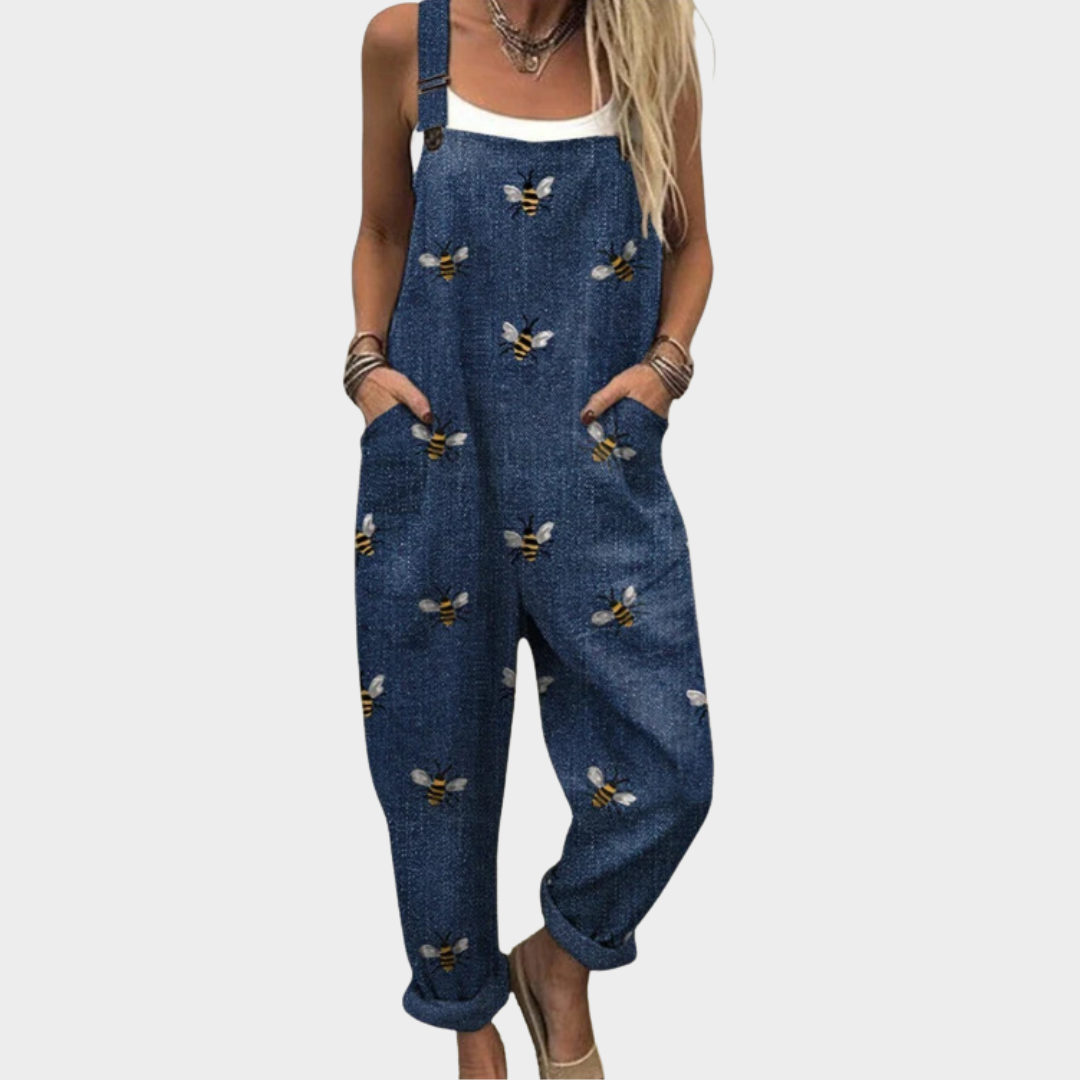 Bequeme bedruckte Latzhose