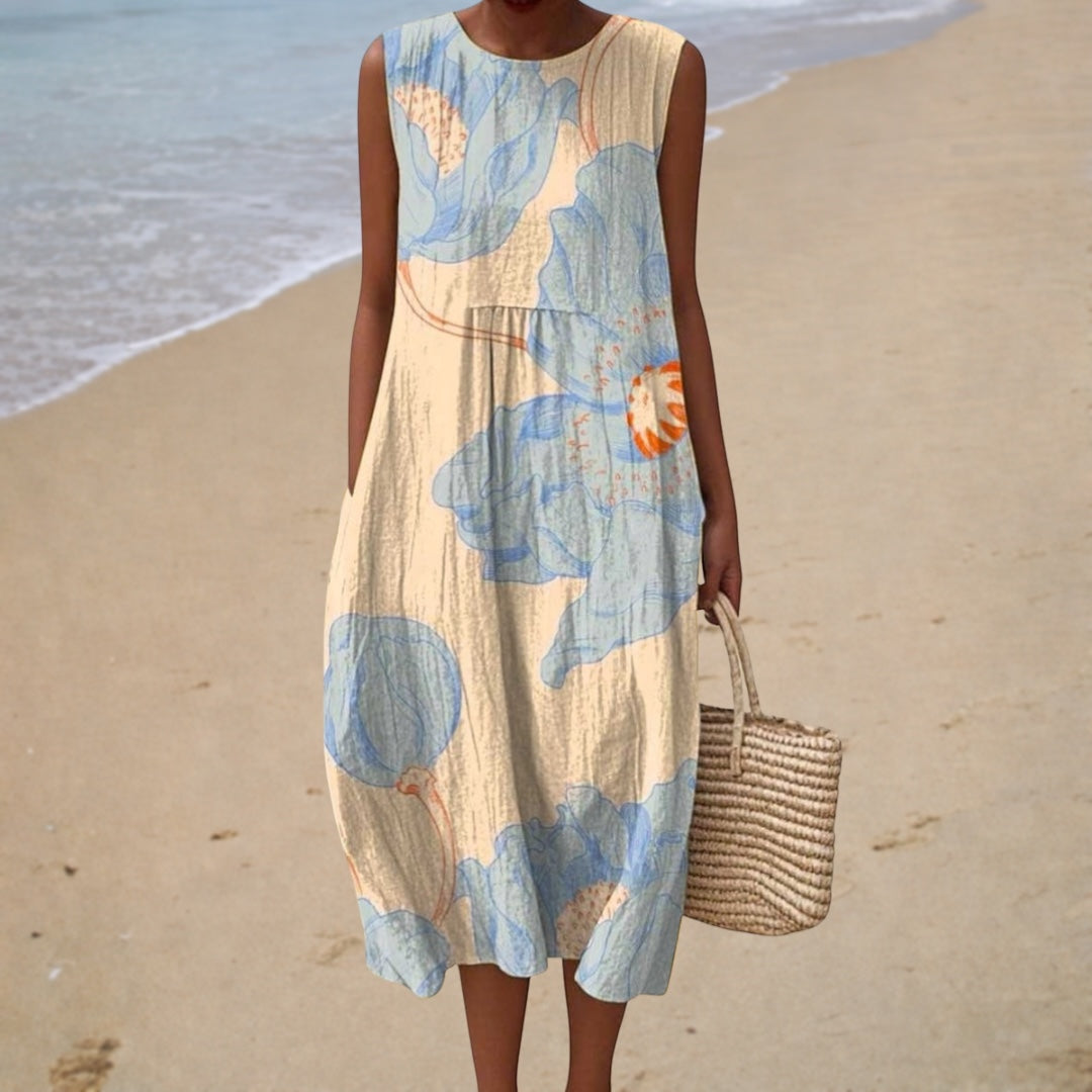 Sommerkleid Bequem Ohne Ärmel