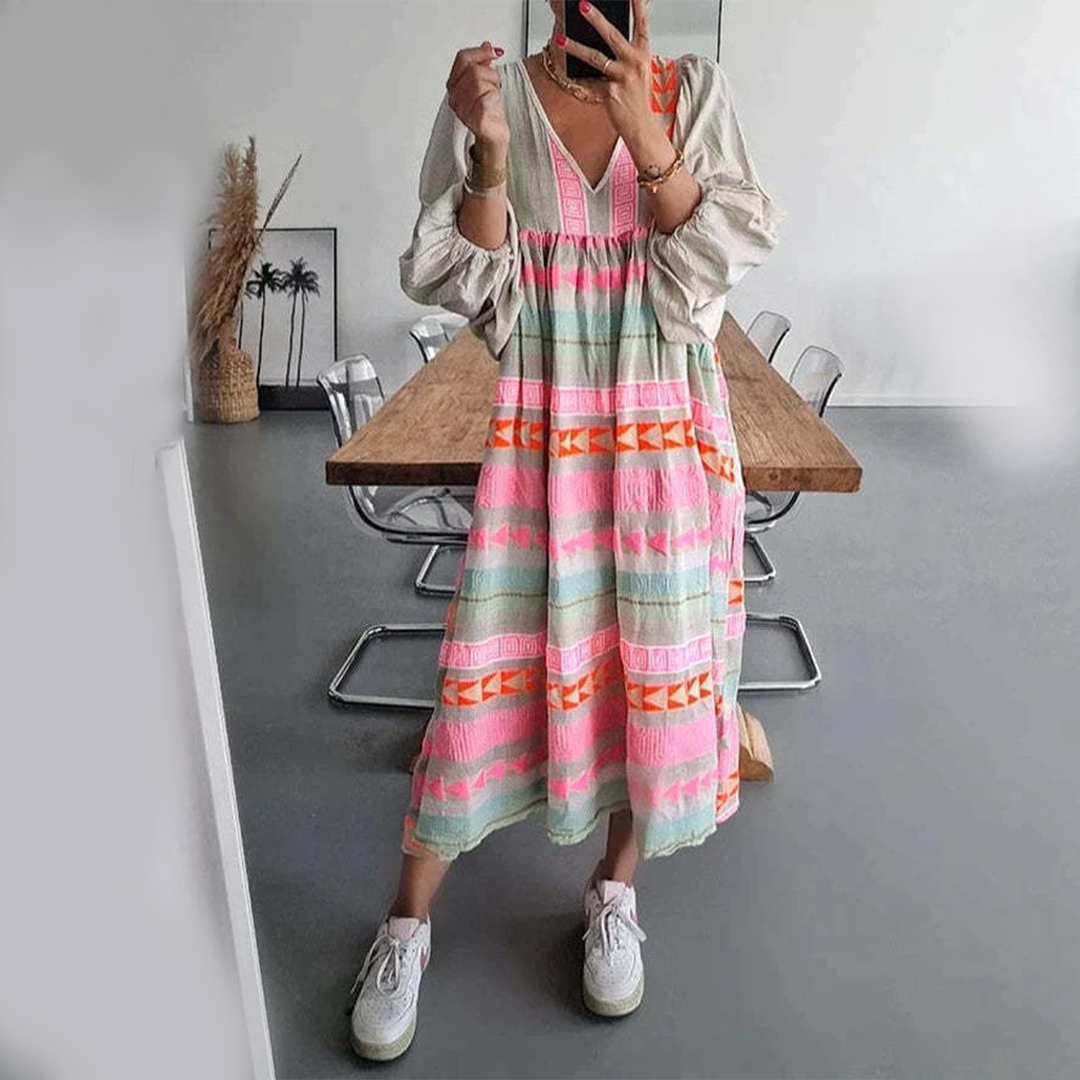 Jessenia - Boho Bequeme Kleid