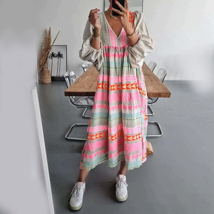 Jessenia - Boho Bequeme Kleid