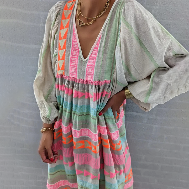 Jessenia - Boho Bequeme Kleid