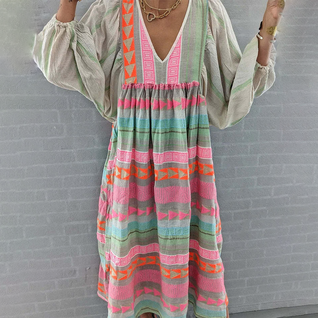 Jessenia - Boho Bequeme Kleid