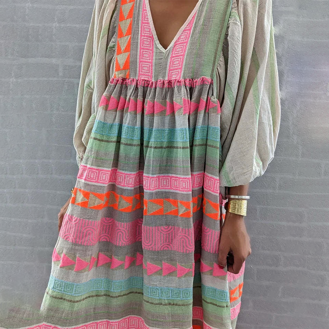 Jessenia - Boho Bequeme Kleid