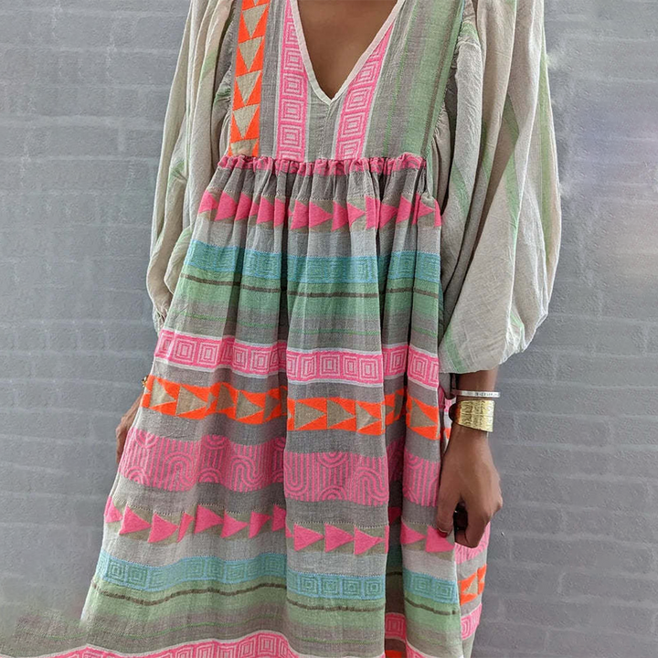 Jessenia - Boho Bequeme Kleid