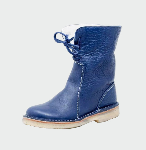 Wasserdichte Leder-Herrenstiefel mit Wollfutter