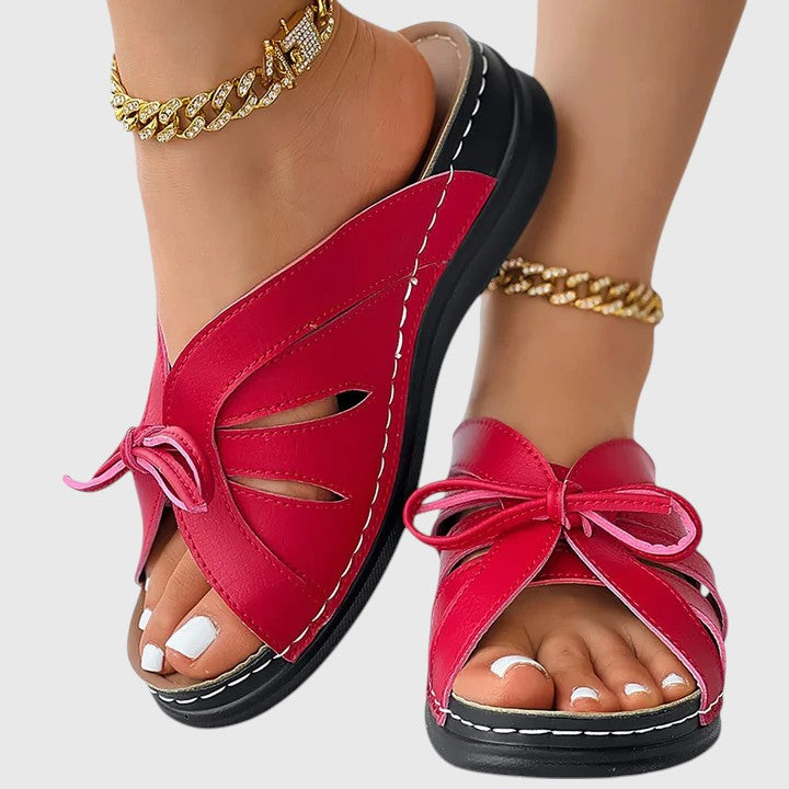 Darcy - Schicke Slipper Sandalen mit Schleife