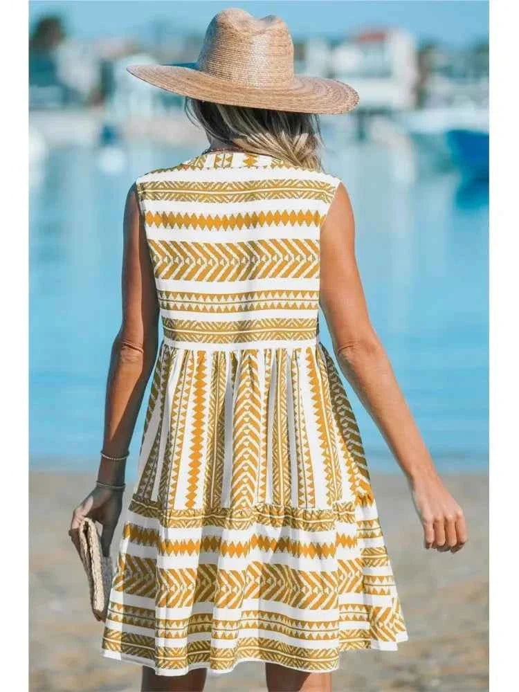 Katrina - Geometrisches Sommerkleid