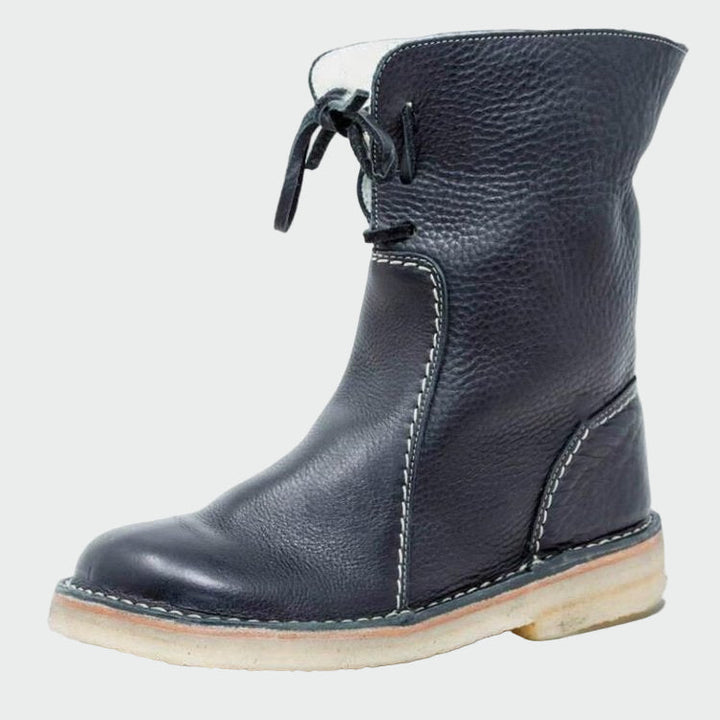 Wasserdichte Leder-Herrenstiefel mit Wollfutter