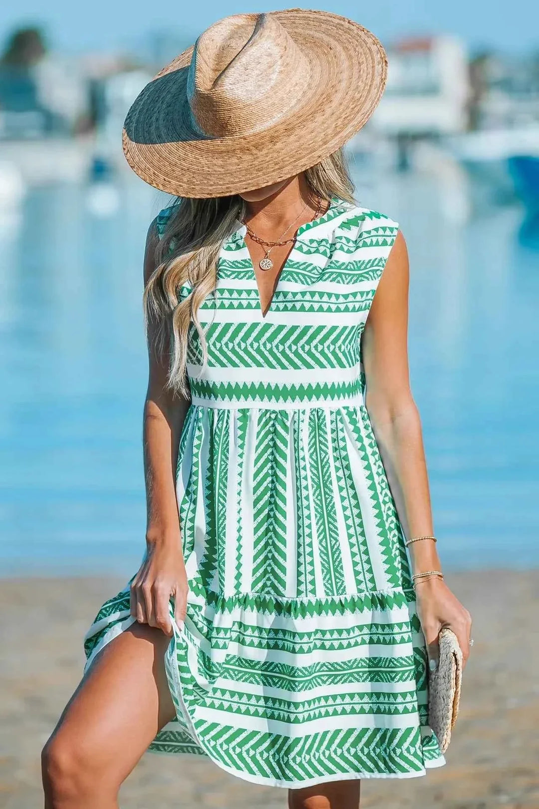 Katrina - Geometrisches Sommerkleid