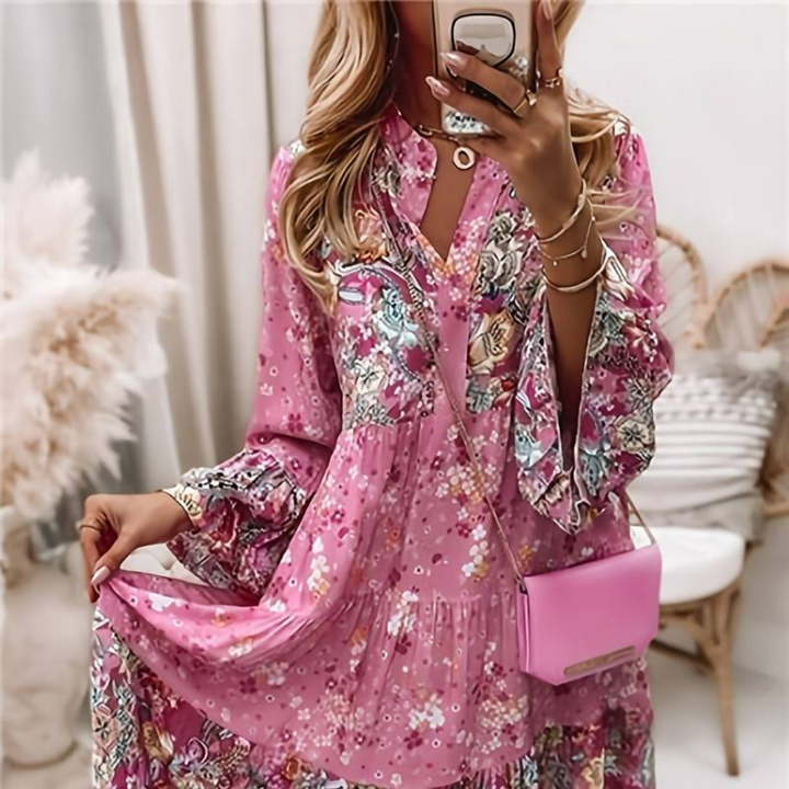 Eira - Boho Gedrucktes Kleid