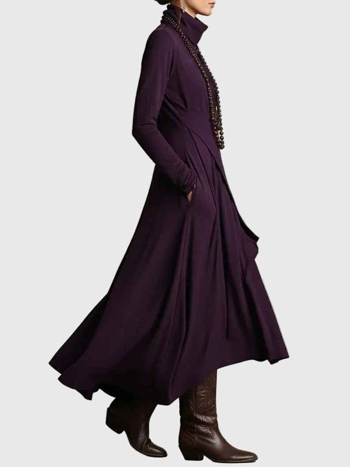 Violett | Maxikleid Plissé