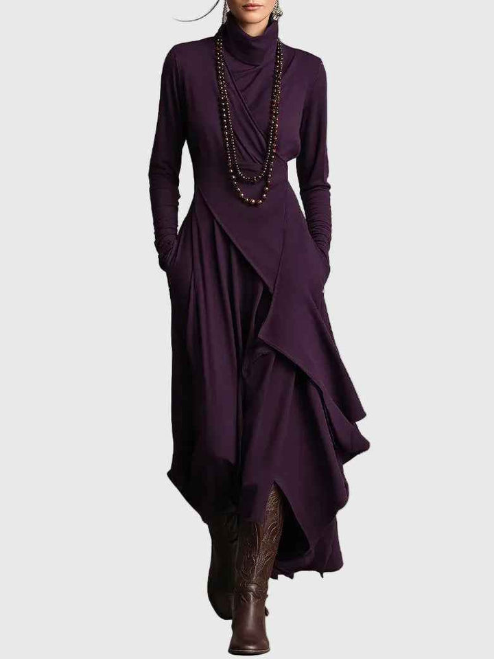 Violett | Maxikleid Plissé