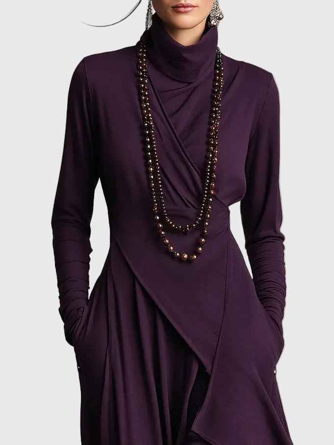 Violett | Maxikleid Plissé