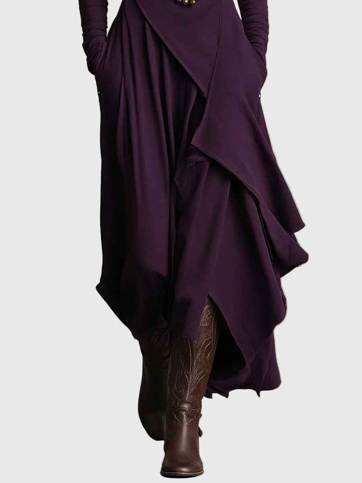 Violett | Maxikleid Plissé