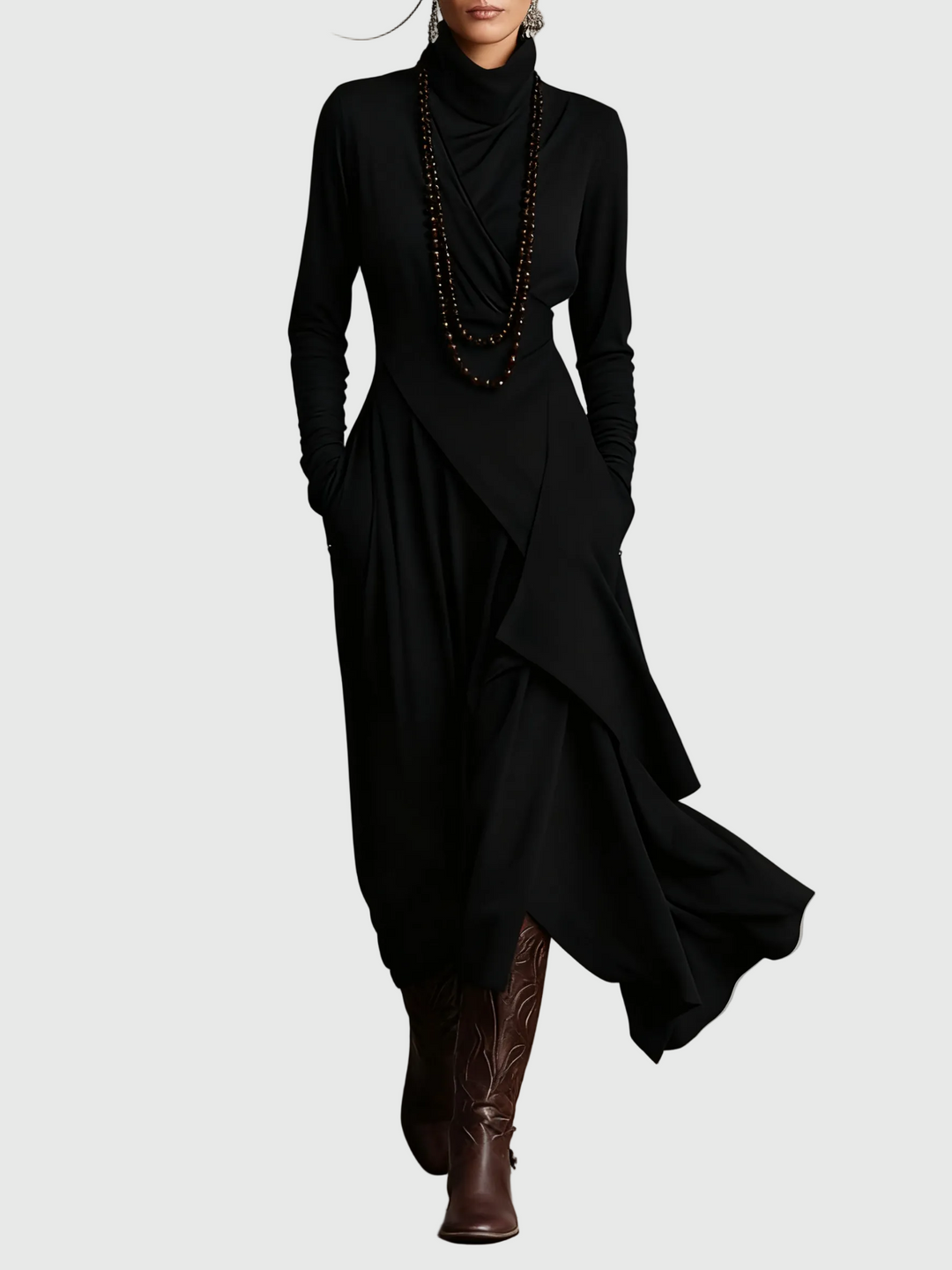 Violett | Maxikleid Plissé
