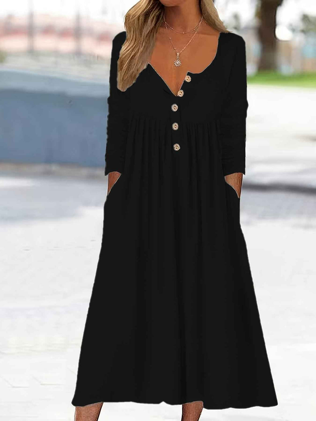 ZARA | MIDI-KLEID MIT KNÖPFEN VORN