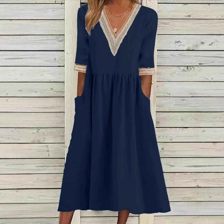 LIVIA | HALBLANGE SPITZENKLEID