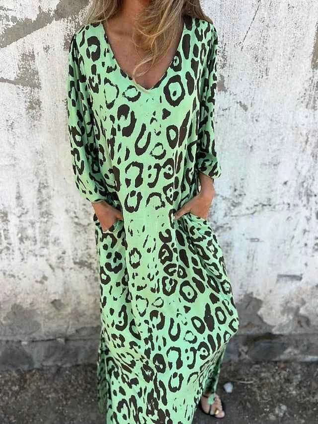 Jessa - Maxi Kleid Leopard