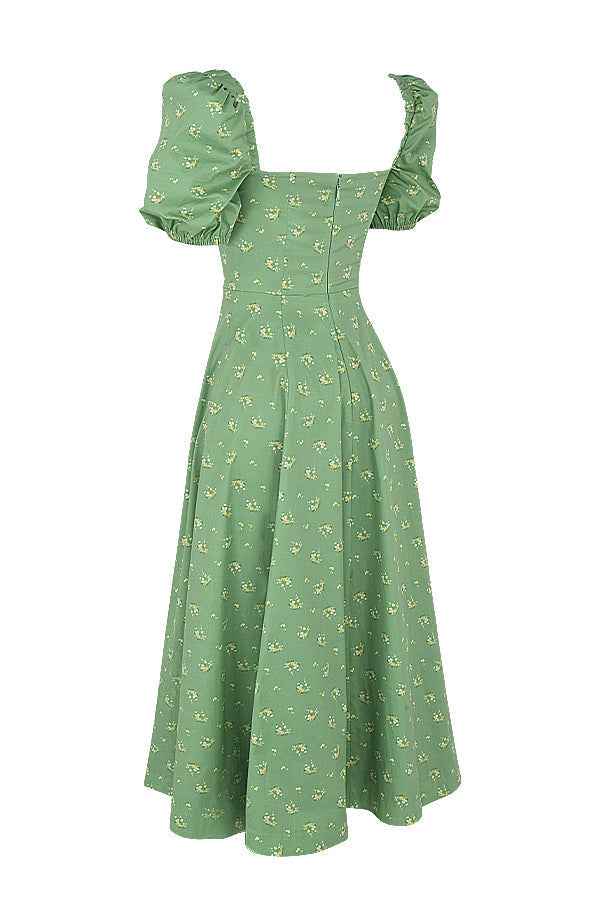 Aviana - Blumenkleid mit Puffärmeln