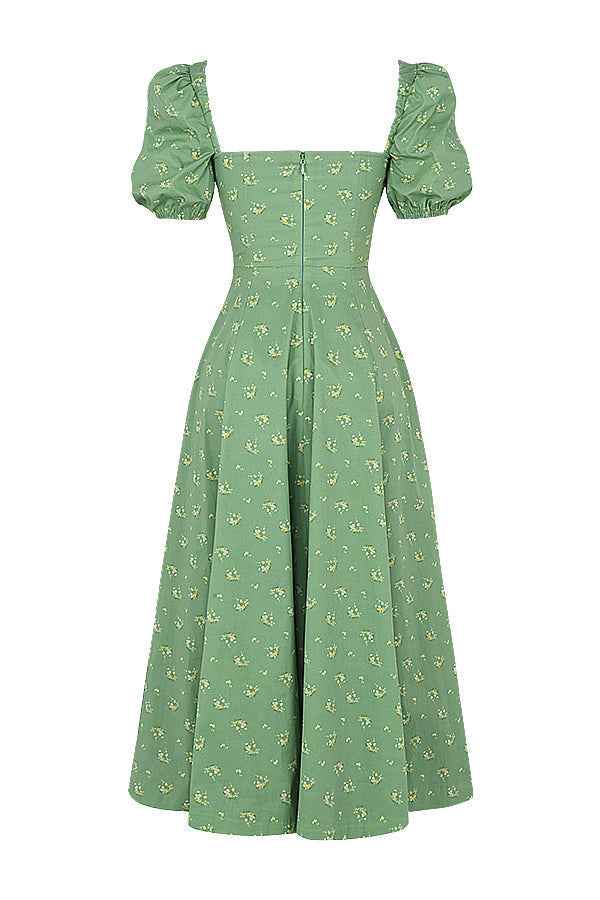 Aviana - Blumenkleid mit Puffärmeln