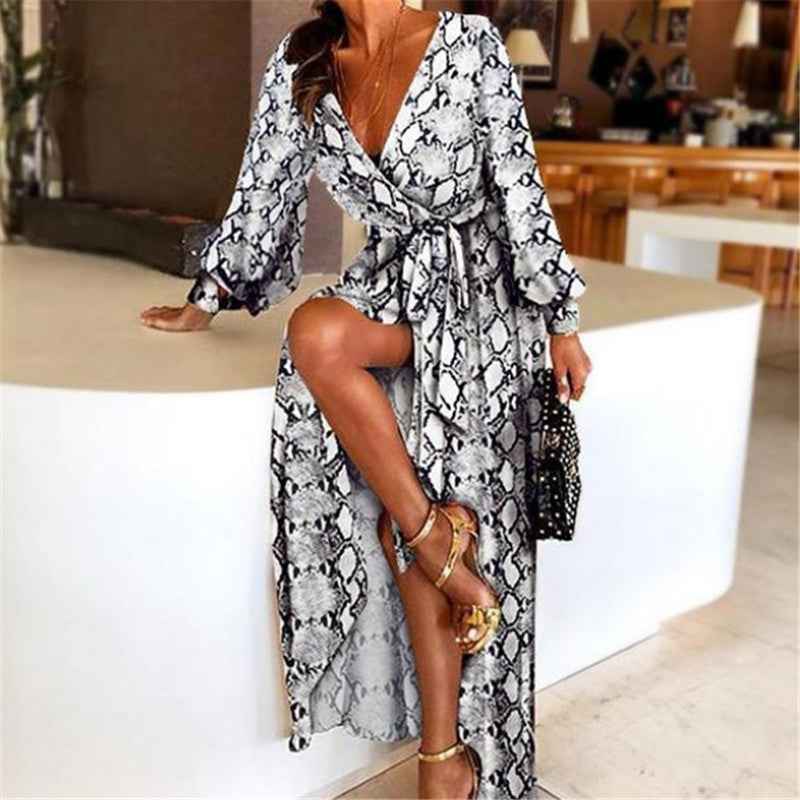 Faye - Boho Gedrucktes Kleid